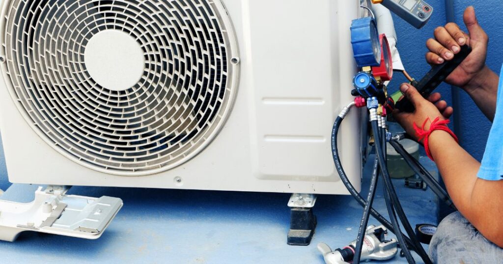 carga de gas refrigerante